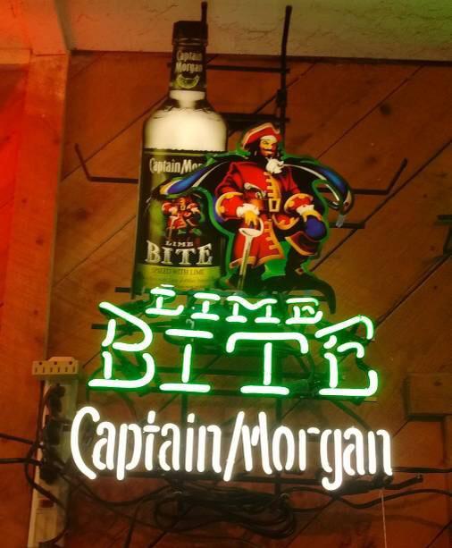 Lime Bite Captain Morgan Neon Sign